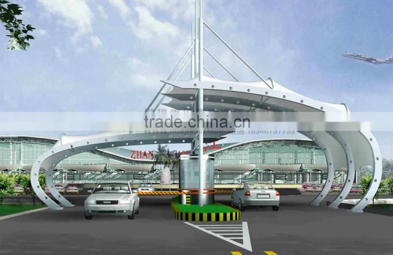 New design ETFE economical toll stations membrane structure with self-cleaning
