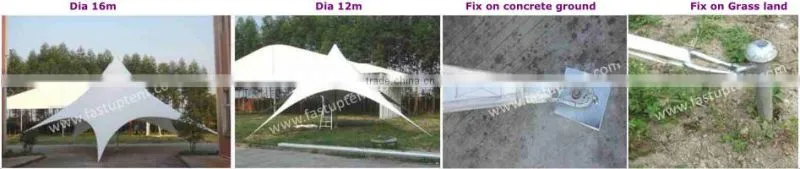 Aluminum white double PVC coated fabric stretch star tent for camping, catering