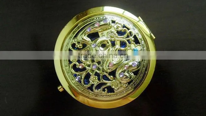 hot selling new Fancy flower light cosmetic pocket makeup mirror for lady's make up