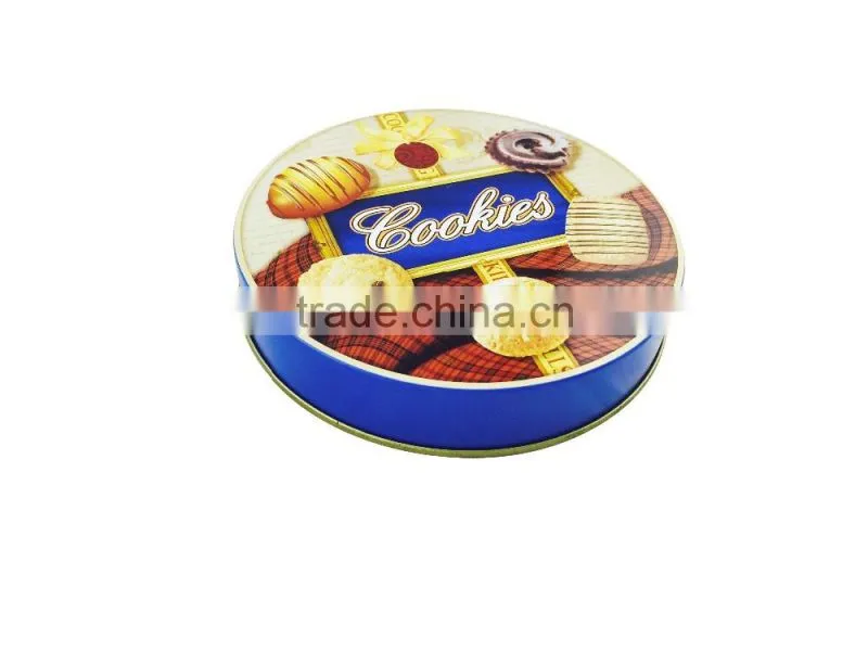 Round High Quality Biscuit Tin Box