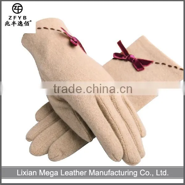 China Wholesale Custom Black Wool Gloves