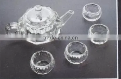 useful crystal tea set