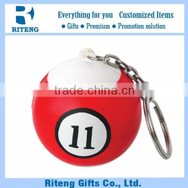Bulk Quantity Various Balls PU Keychain
