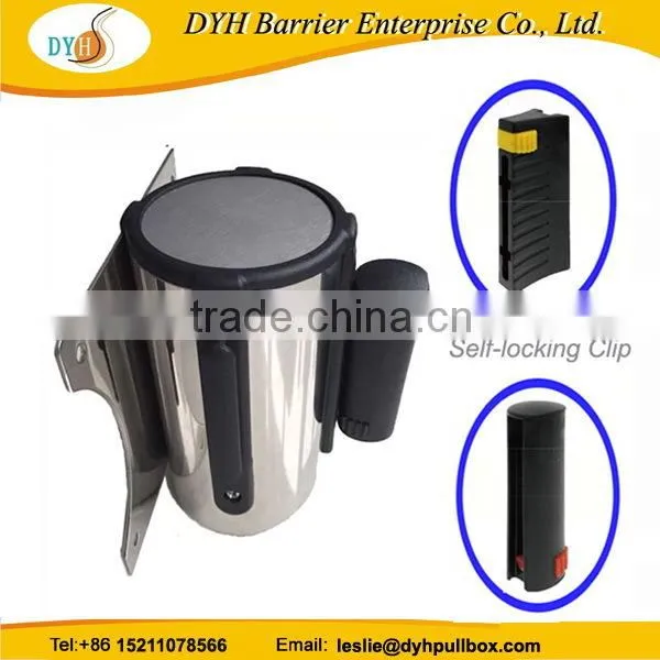 Factory direct stylish retractable wall mounted belt barriers