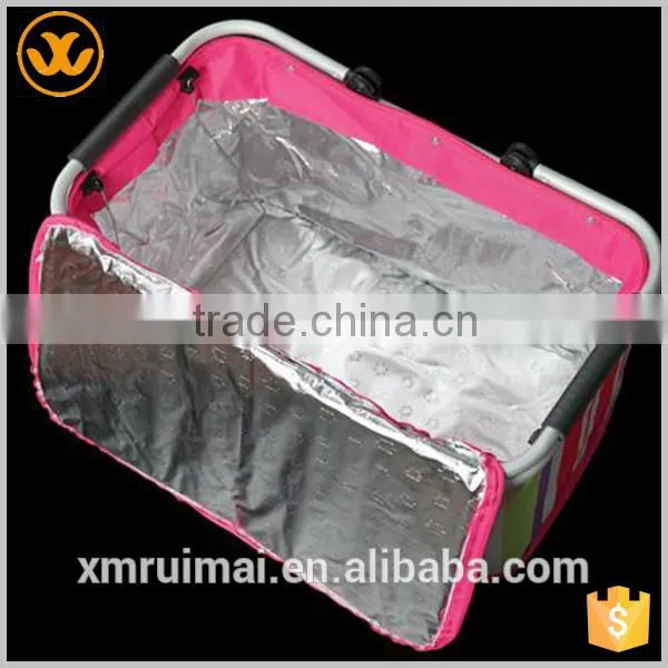 Customized outdoor eco-friendly tote cheap 600d picnic basket /cooler basket