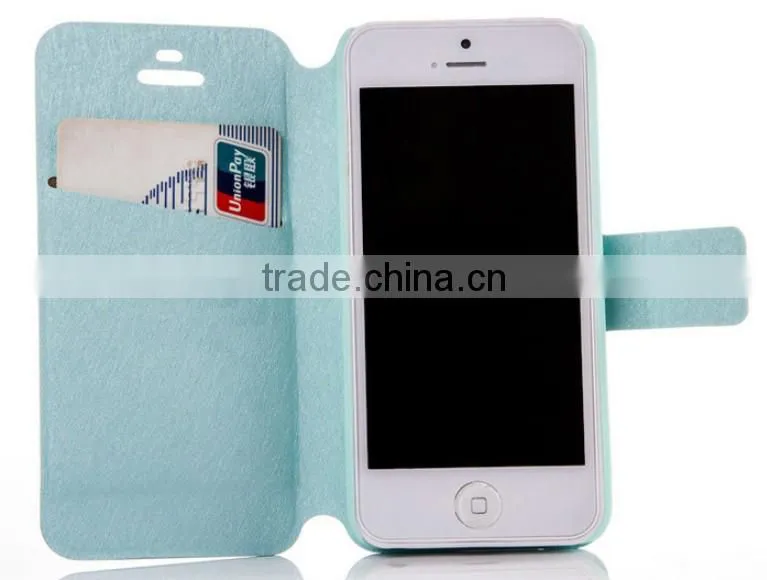 High Quality Flip Leather Case Cover For iPhone 5&5S With Multi Colors