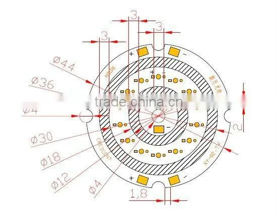 zhongshan leds /7w cob white led/ 550-600lm 350mA