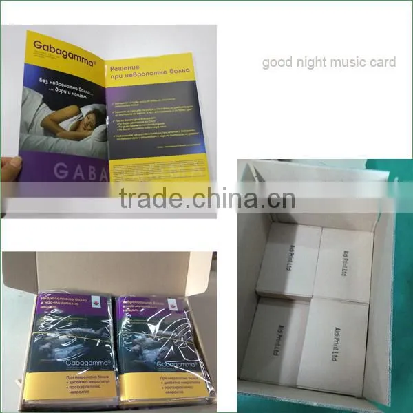 4 color folded card musical A5 size, good quality card musical 30s
