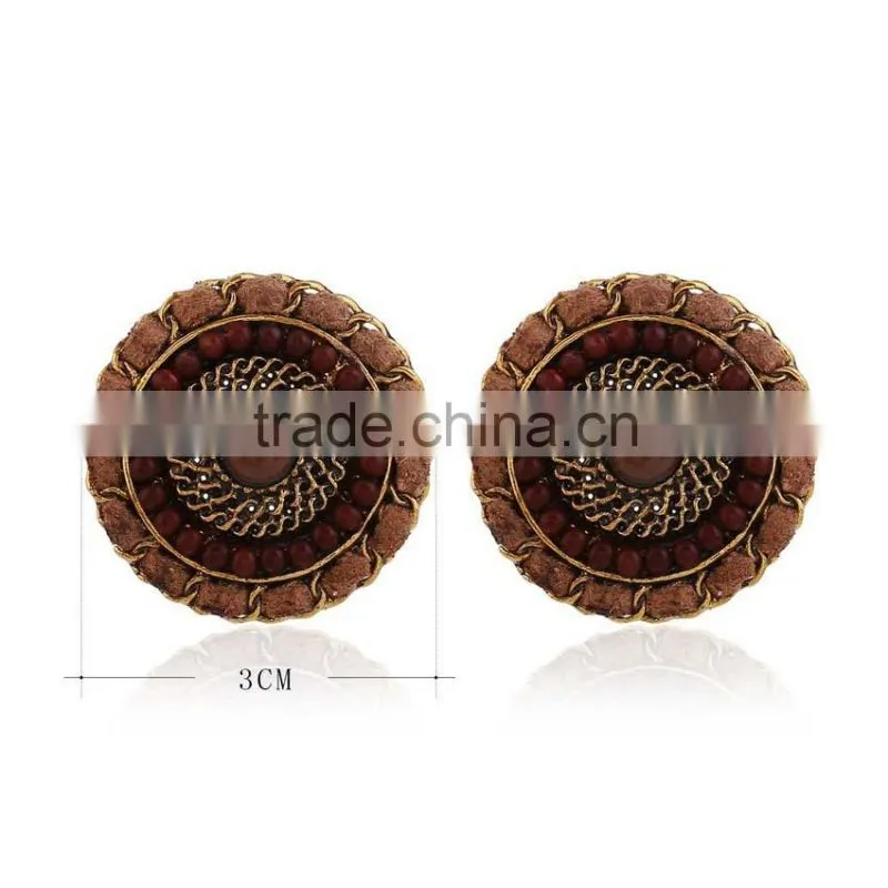 wholesale popular Korean style sunflower annuus totem custom earrings
