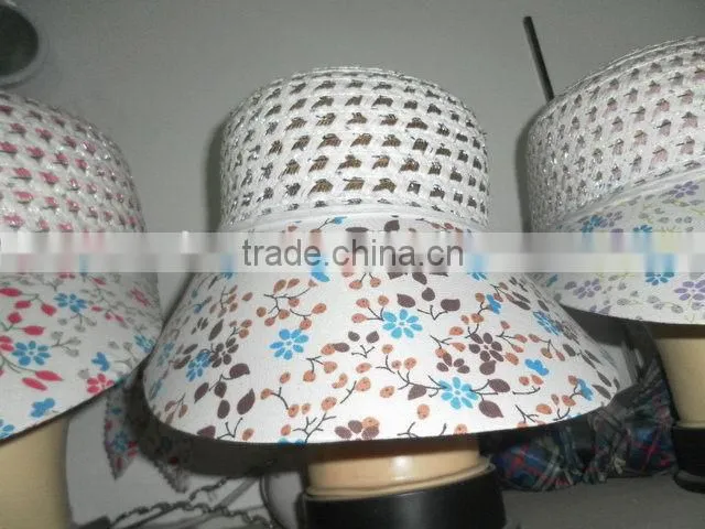 China gold supplier Hot sale uv fluorescent sun visor hat