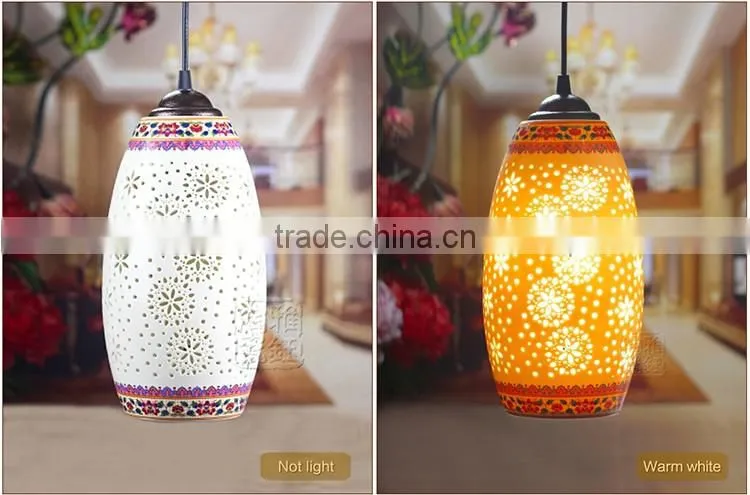 Vintage Ancient Pendant Light Porcelain ChandelierJingdezhen Handpainted Ceramic Party Loft Coffee Bar Restaurant Kitchen Lights