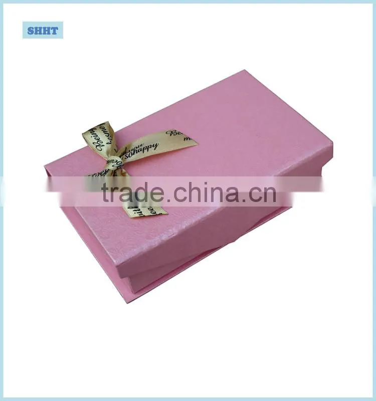 cristmas gift lovely packaging box with color ribbon and custom design