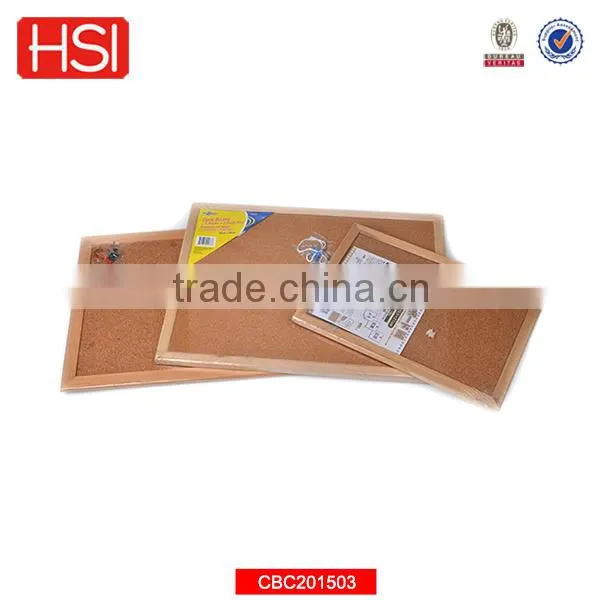 school stationery wooden frame soft cork board