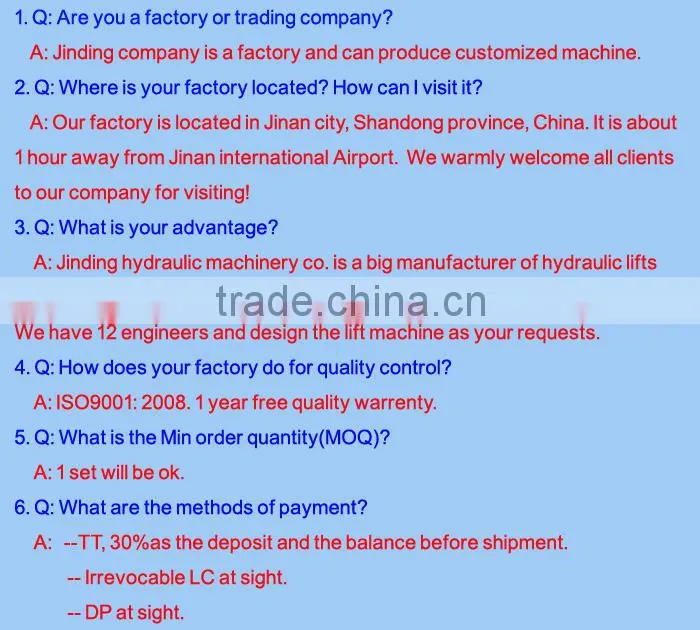 10m lifting height truck mounted hydraulic scissor elevating platform