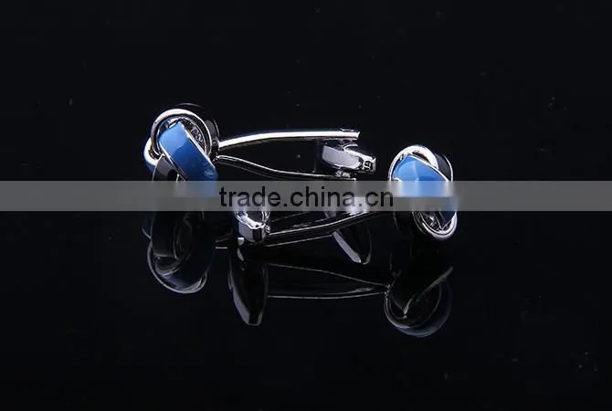 New Arriving Cufflink,Double Color Enamel Knot Cufflink