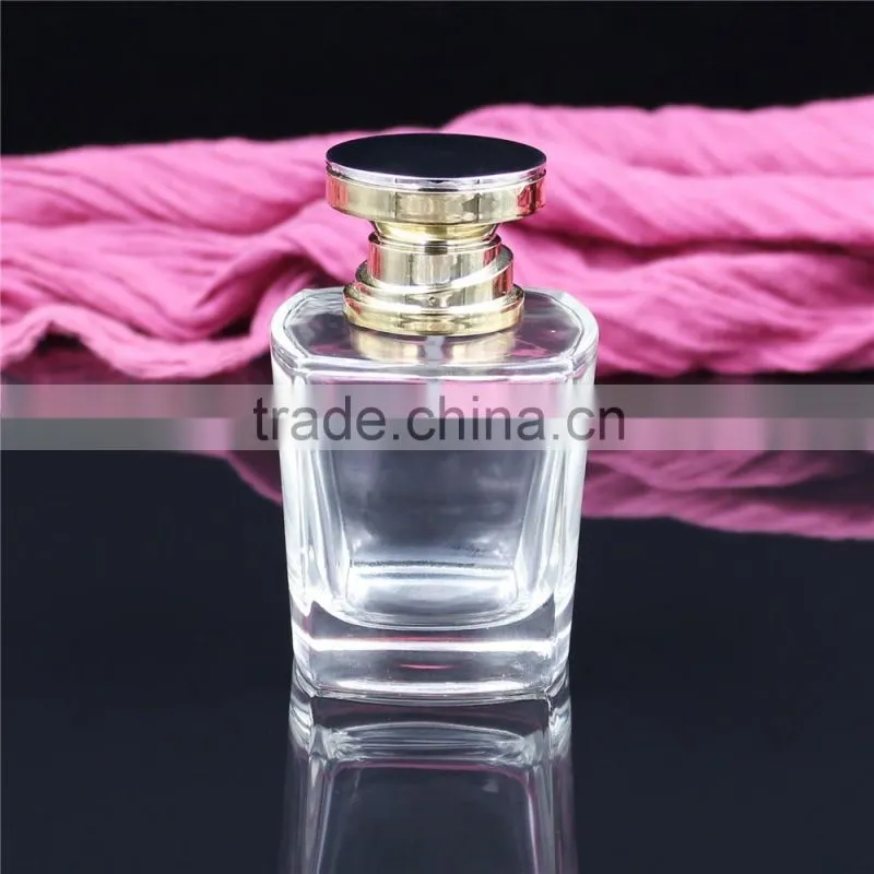 classic sqaure 100ml empty glass bottle for perfume