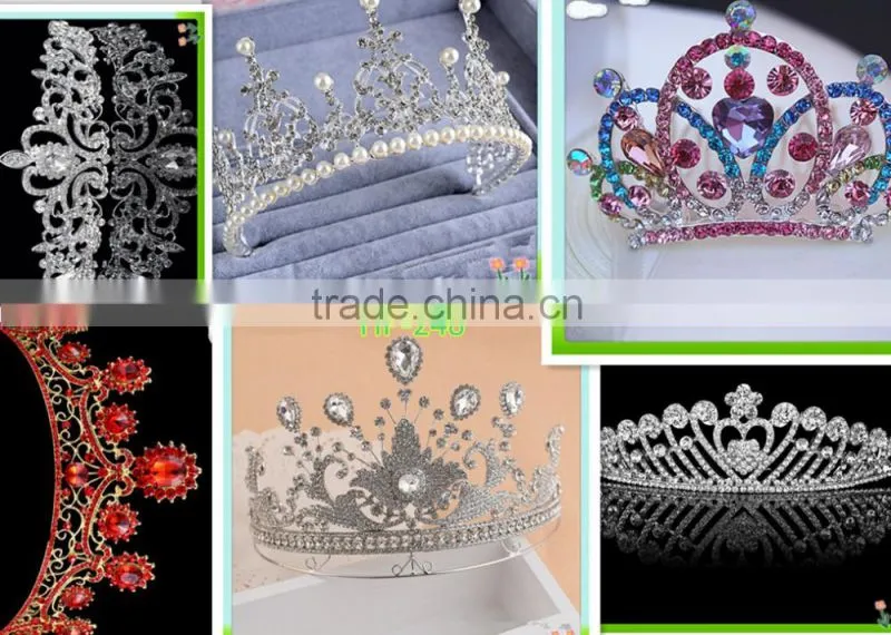 Wholesale bling big rhinestone wedding crown ,rhinestone bridal crowns