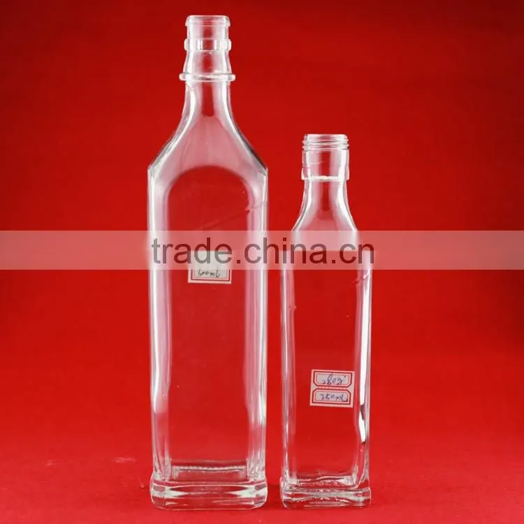 Good quality vase shape wine bottles opal white bottles 750ml transparent glass bottles