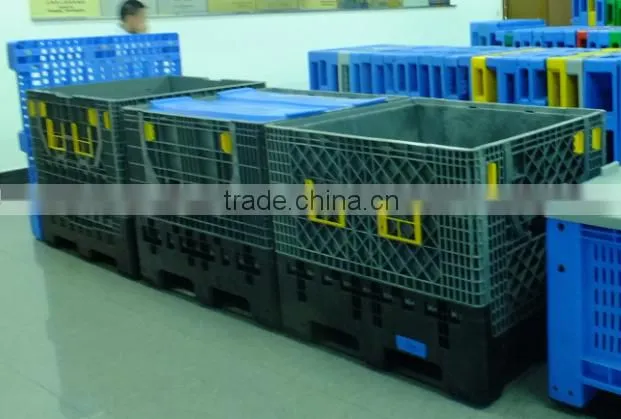 980*1140*1050 1-4T rigid foldable large logostic pallet container/stackable container
