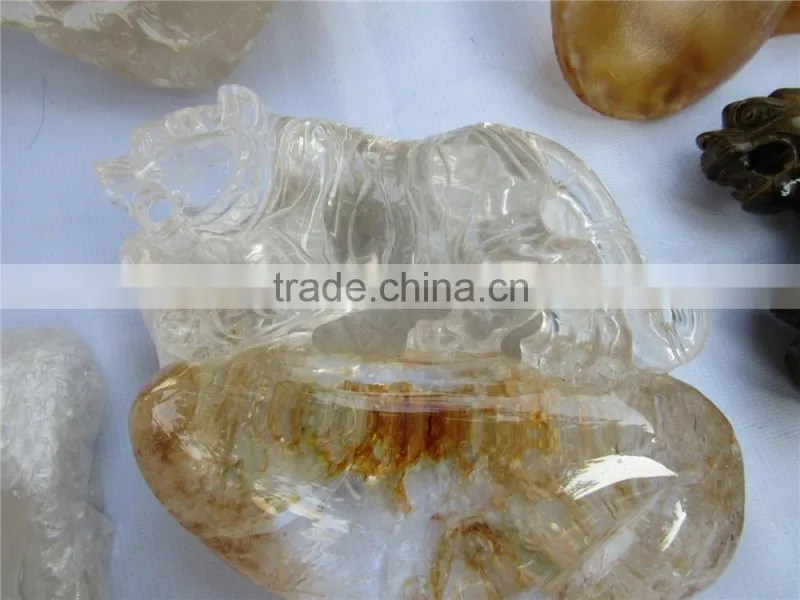 Hot sell unique gemstonestone animals sculpture handicraft carving tiger lion horse