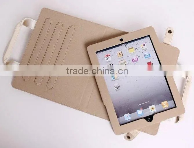 Exquisite hand-held PU leather cases for IPad 2 or IPad 3