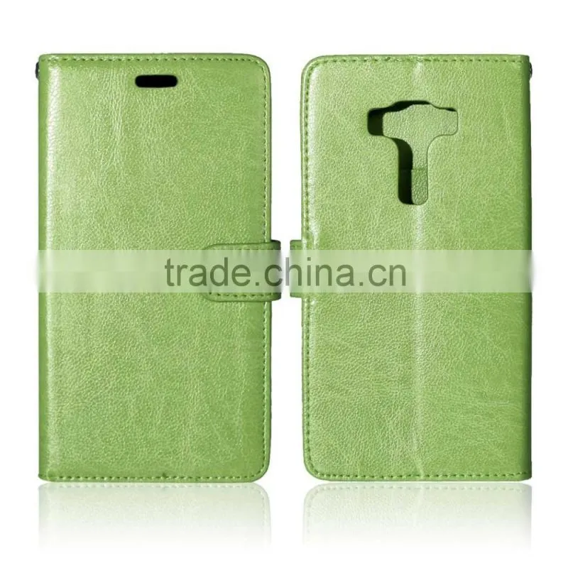 PU Leather Cell Phone Flip Wallet Kickstand Case for ASUS ZenFone 3 Deluxe ZS570KL 5.7