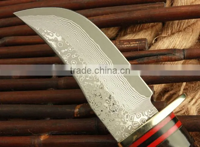 OEM new arrive Damascus straight knife for collection