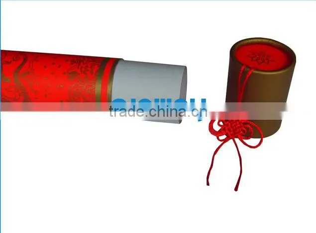 Red/ colorfulr printing( hot stamping) cosmetic paper tube rigid cardboard