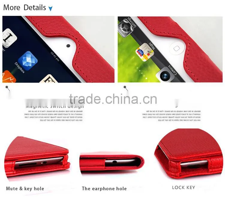 Multicolored genuine Pu leather book style folding stand cover for iPad table case for iPad 4 / 3/ 2