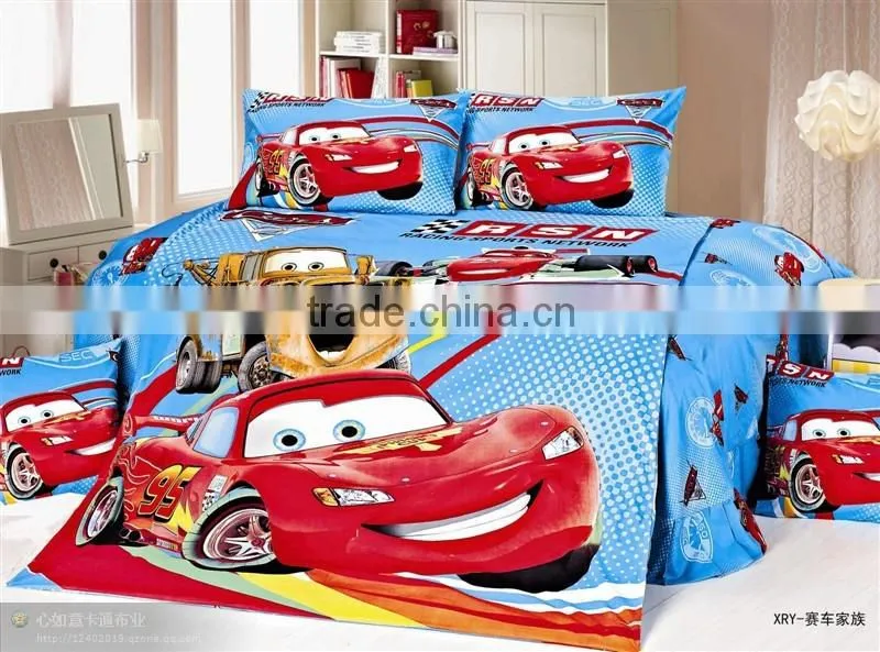 100%cotton bedding set,car duvet cover, cartoon bedroom set