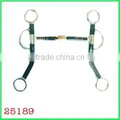 Stainless Steel Full Cheek Horse Bits with Ring & Player Linked Jointed Mouth