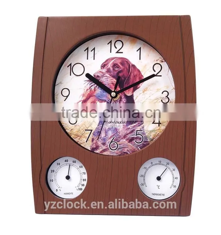 Dog sounds Clock Weather Station Wall Clock With Temperature YZ-8961
