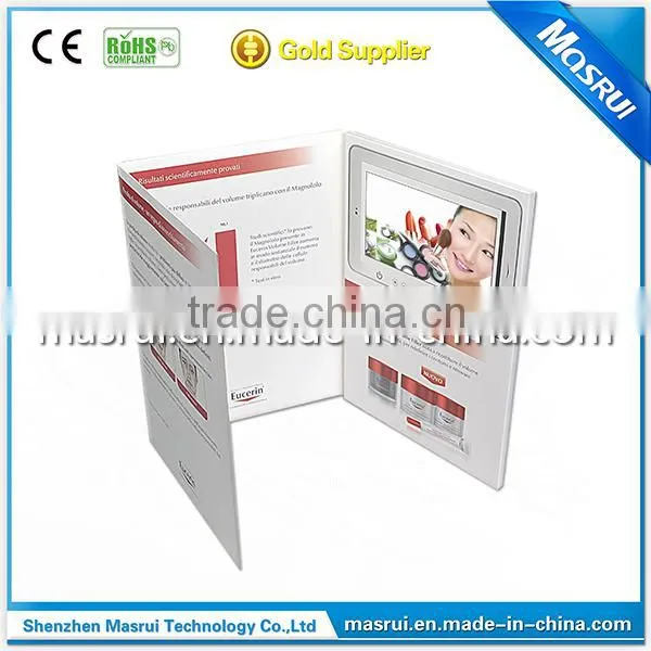 multi pages video brochure with 4.3 inch lcd screen