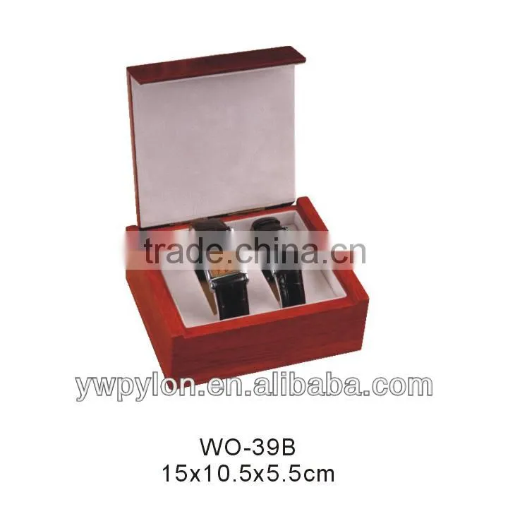 High-grade wooden watch box for double