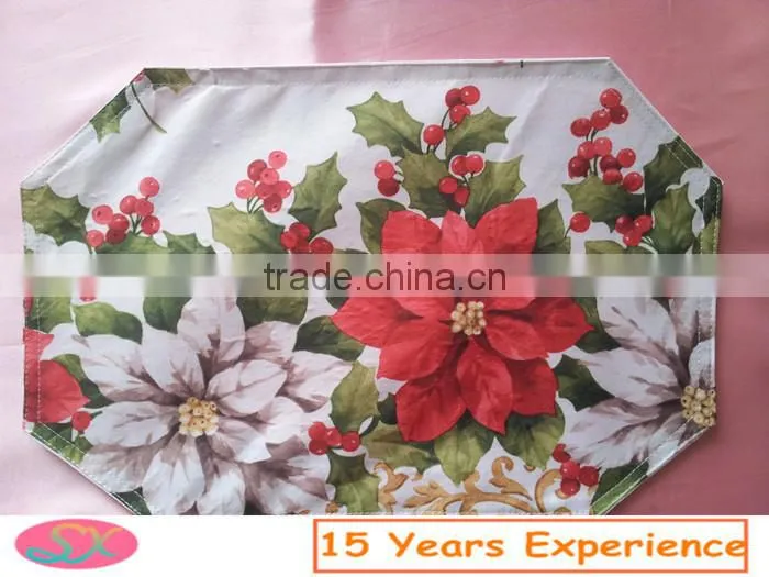 High quality christmas printed placemat for party