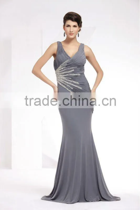 Sleeveless V Neck Cotton Long Maxi Dress Mother The Bride Dress