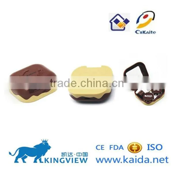 2014pink plastic lens case contact lens case