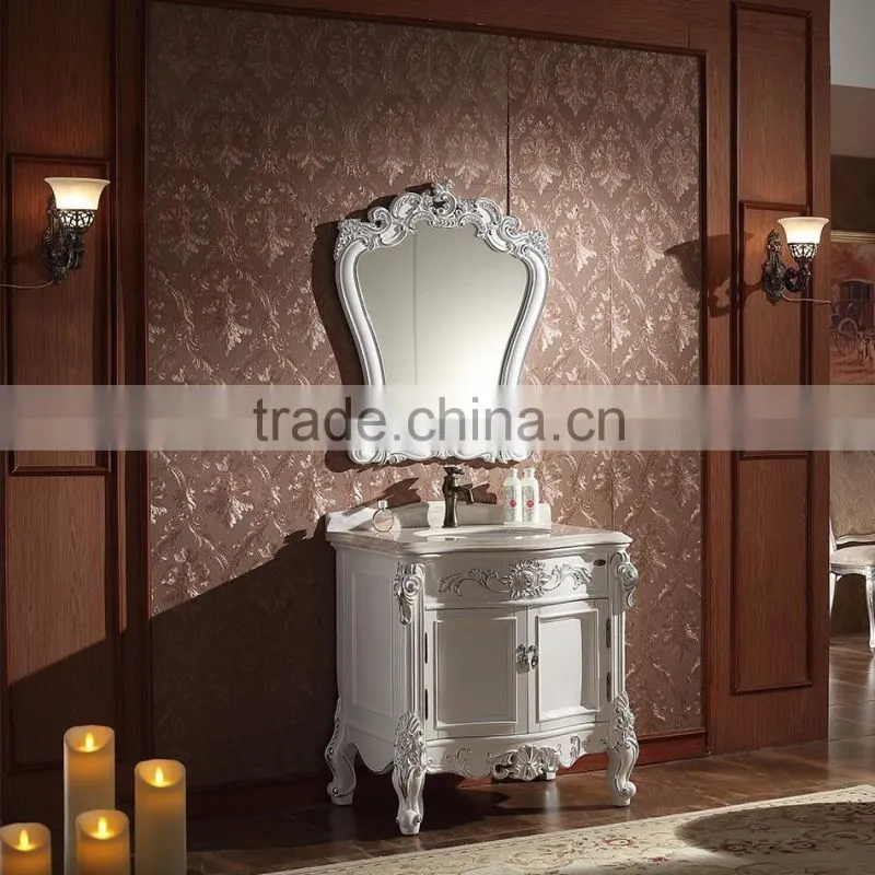 2016 Latest design modern european white luxury bathroom cabinet furniture WTS1610B