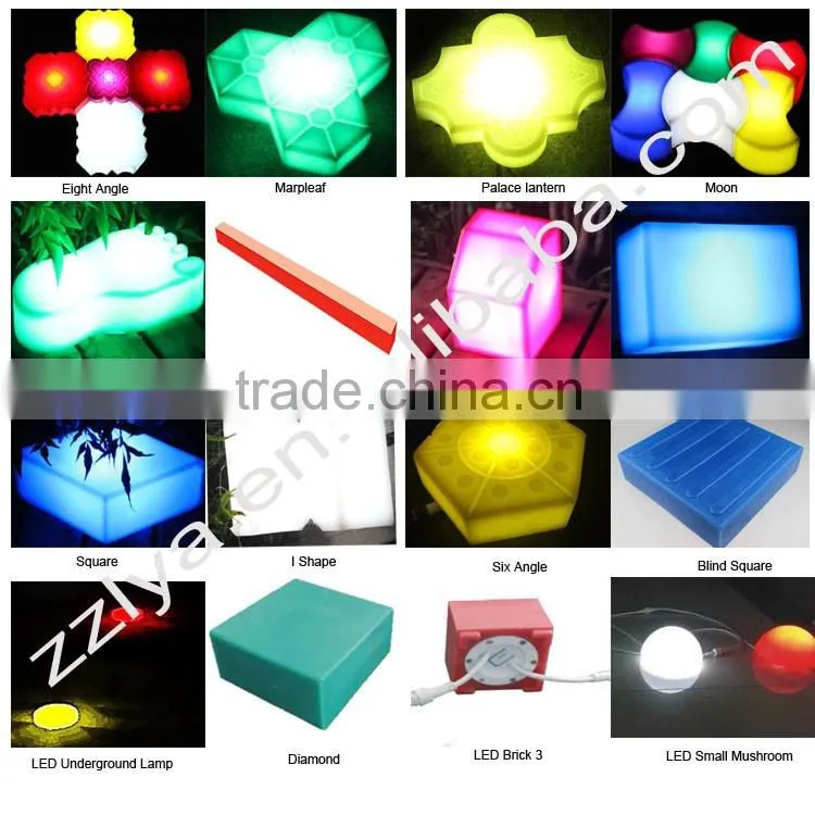 2016 Zhengzhou plastic IP68 led brick footpath lights