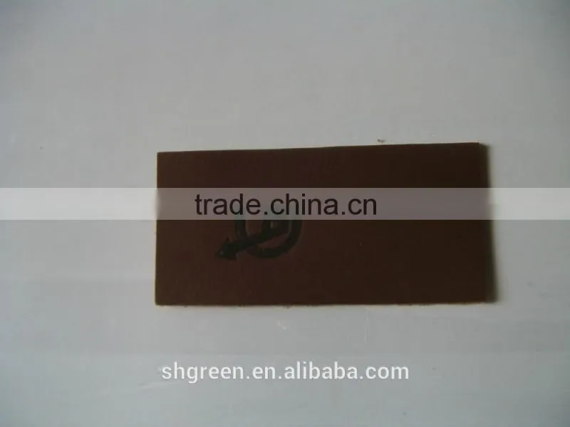 Washable leather jeans tags