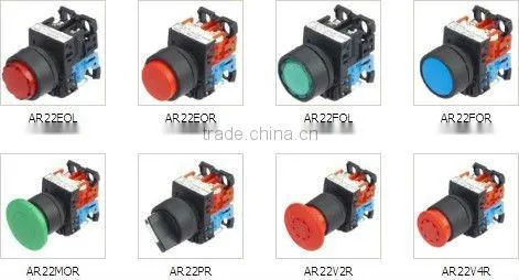 24mm round extend automotive head push button switches AR22EOL