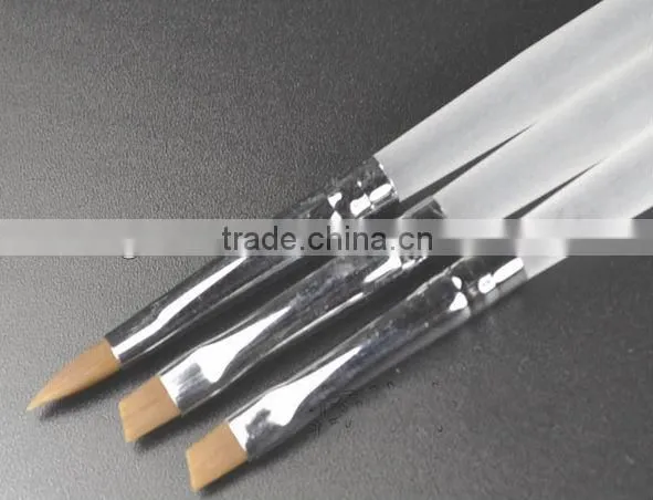3pcs Gel Acrylic Nail Art Brushes Builder Brush Pen Design