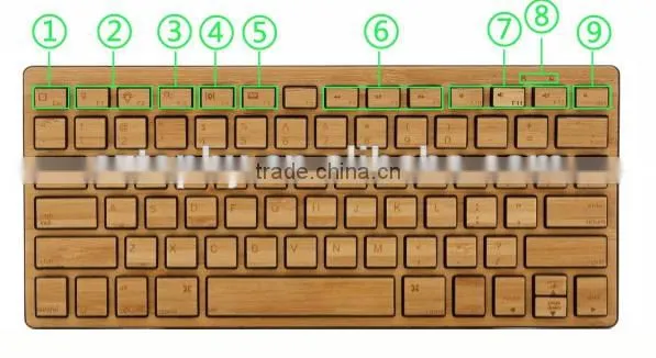 New Design Bamboo For Ipad bluetooth keyboard