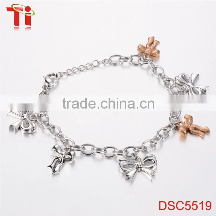 Stainless steel bracelet for girls, exquisite bracelet with adjustable end, fine chain stainless steel jewelry gift