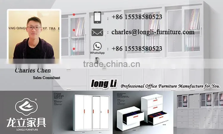 Lateral metal office/home/school use 3 door stainless steel locker for file storage
