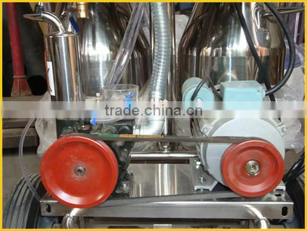 rotary vane vacuum pump type milking machine (two buckets)