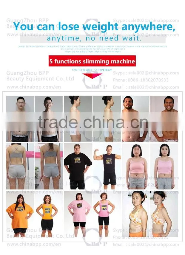 New arrival solan use five function body sliiming machine for burning fat with light energy
