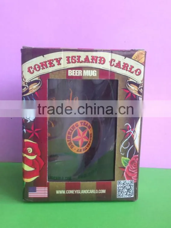 500ml customized beer mug with gift box