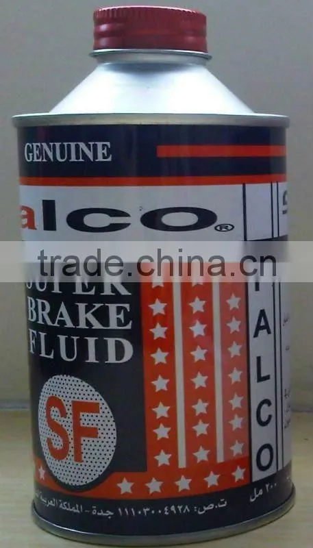 Tins Pack Brake Fluid with Metal Insert Screw Cap