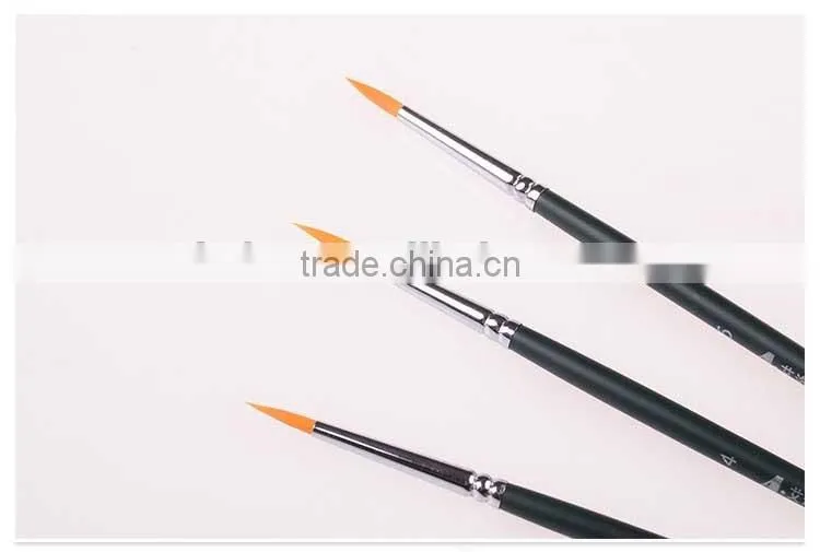 hot selling wooden hair brush with nylon paint brush set
